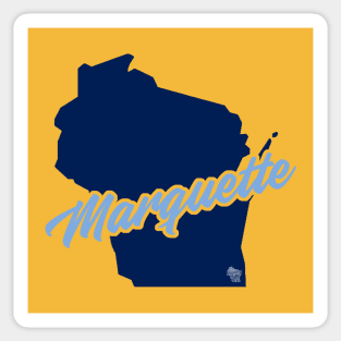 Marquette Script State Sticker